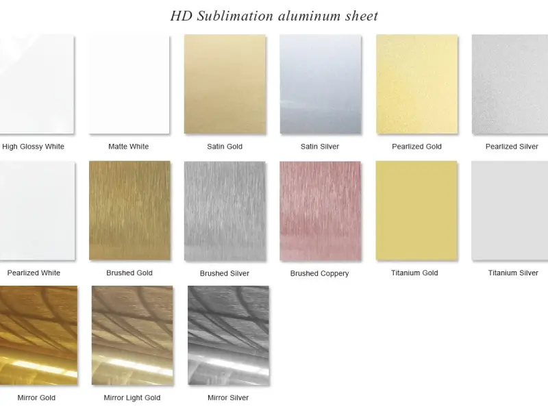 Brushed Silver Sublimation Aluminum