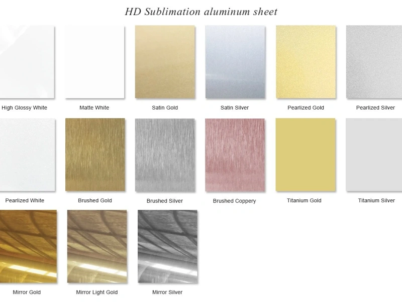 White Aluminum Sublimation Sheet